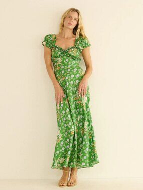Doen NWOT Valerine Dress - Emerald Hollyhock Hills XS